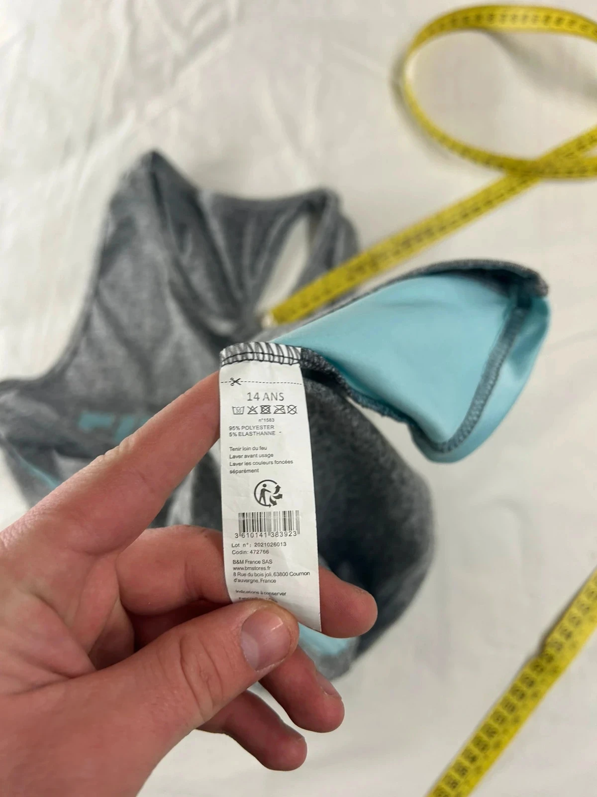 Vintage light blue grey sports top tank top fitness – photo 8